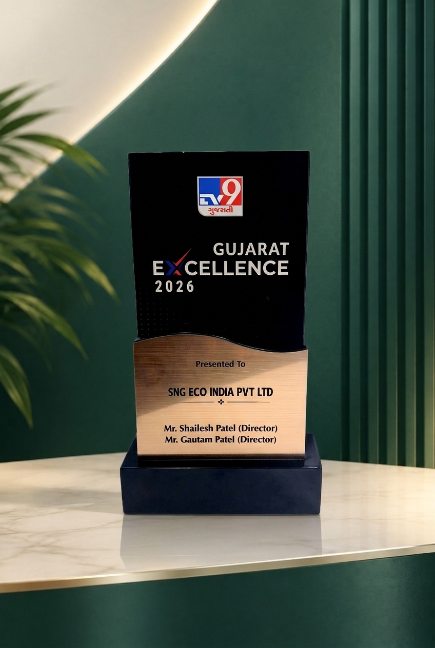 Gujarat Excellence 2026 award presented to SNG Eco India Pvt. Ltd.