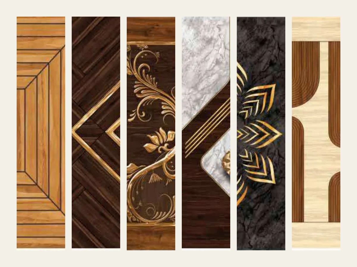 Six Green Plastwood digital print door designs