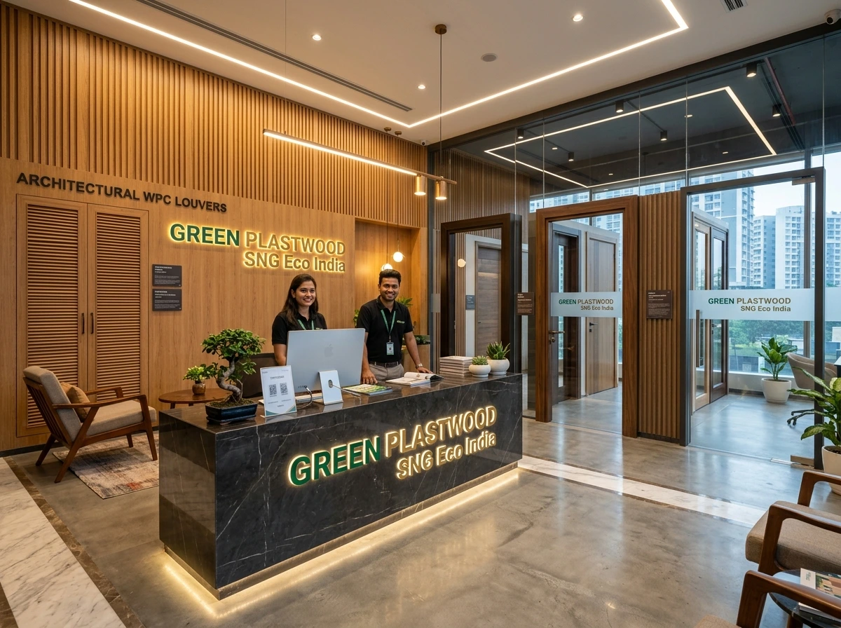 Green Plastwood customer support and experience center reception