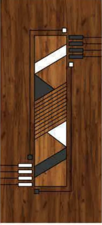 WPC digital print door design SGD-108