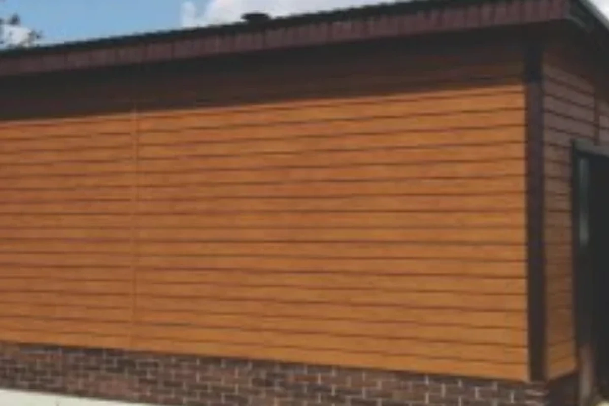 WPC wall cladding on a building exterior