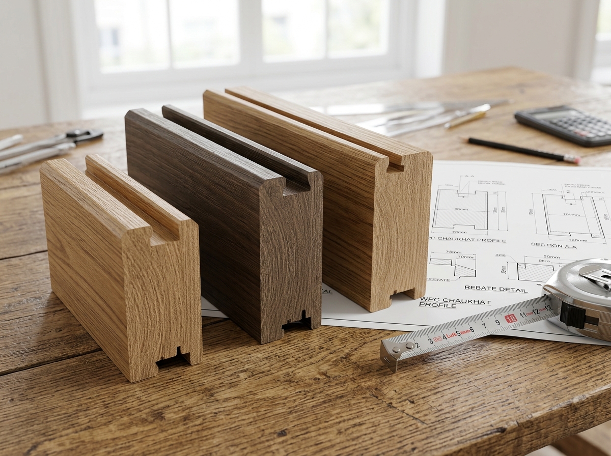 WPC chaukhat sizes explained: 75 × 50 to 150 × 63 mm