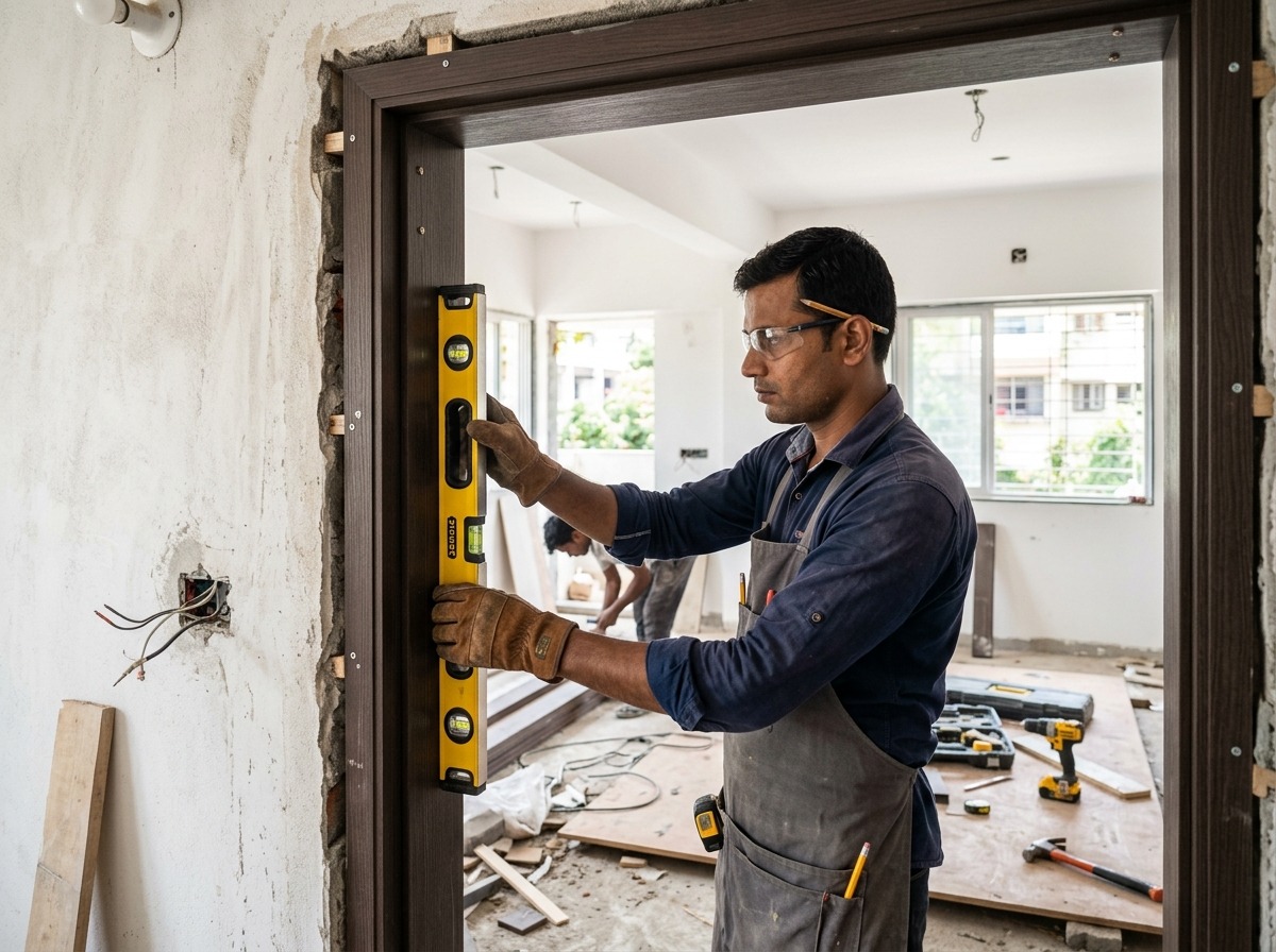 How to install a WPC door frame